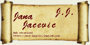 Jana Jaćević vizit kartica